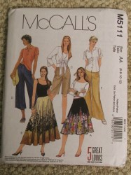 5111 MCCALLS FLARE PANEL CIRCLE SKIRTS, GAUCHO, BOTTOMS PATTERN 6-12